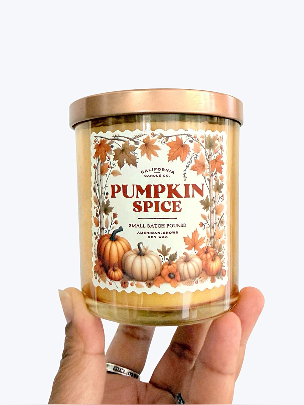 Leoben Company Pumpkin Spice Scented Candle - Gold